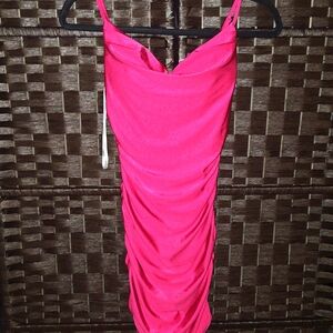 B. Smart Hot Pink Mini Dress
